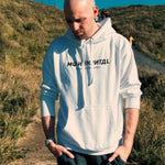 White Monumental Cyrillic Hoodie