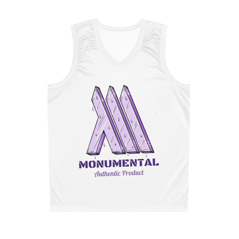 White Monumental Basketball Jersey