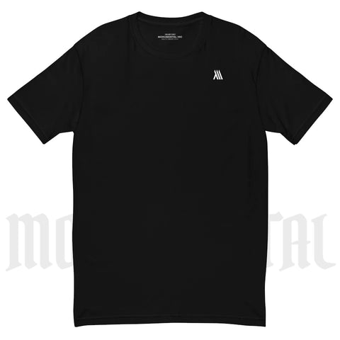 Mens Fitted Short Sleeve T-Shirt in Black