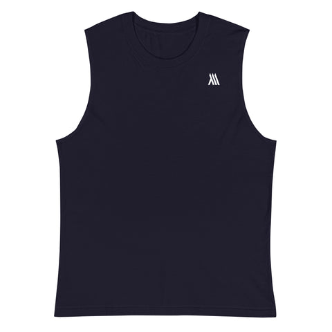 Navy Muscle Fit Tank Top Vest
