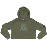 Crop Hoodie (Womens Fitness Hoodie) Army Green