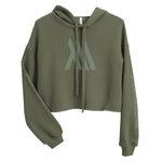 Crop Hoodie (Womens Fitness Hoodie) Army Green