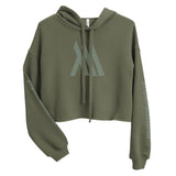 Crop Hoodie (Womens Fitness Hoodie) Army Green